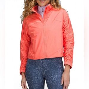 Lululemon-Lightweight Cropped Track Jacket-Raspberry Cream-size 8-NWOT